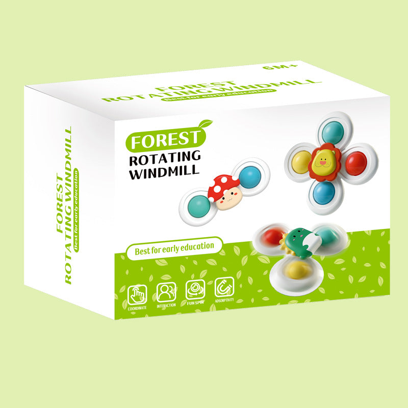 Baby Suction Spinner Toy (Cartoon Design)