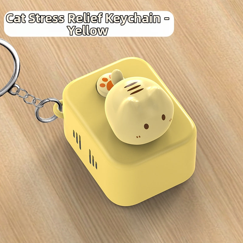 "Meow-sic Magic! Cute Cat Stress Relief Keychain with Cheerful Tunes"