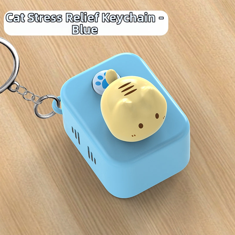 "Meow-sic Magic! Cute Cat Stress Relief Keychain with Cheerful Tunes"