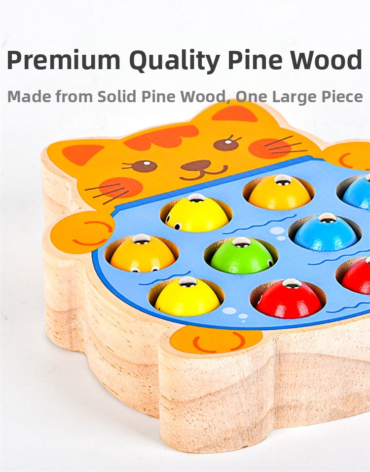 Wooden Magnetic Fishing Toy for