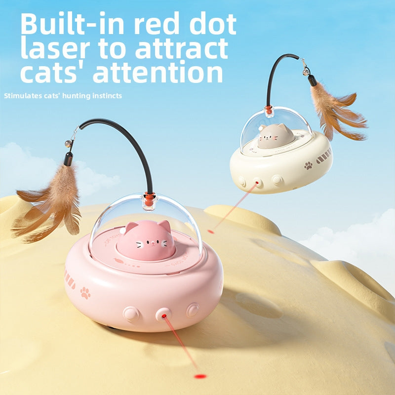 Interactive Cat Toy: Laser, Feather & Breathing Light
