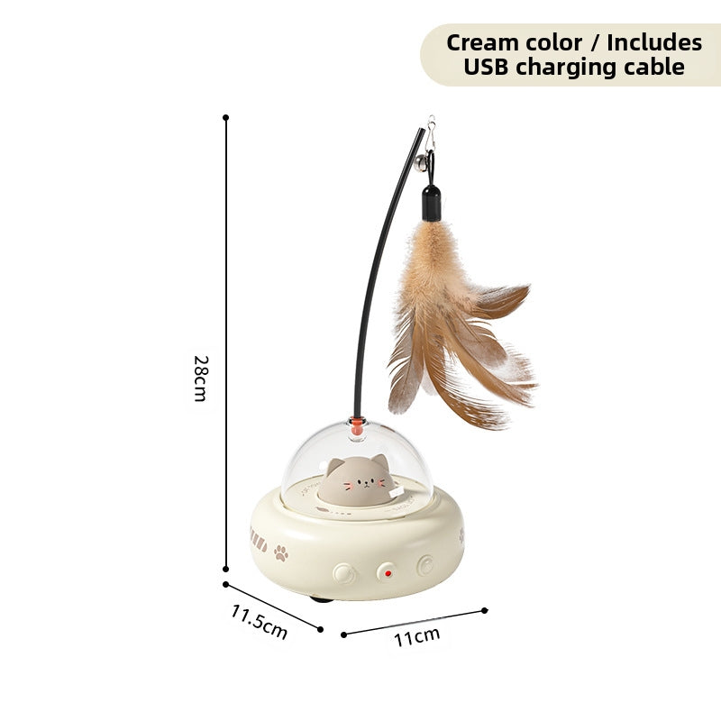 Interactive Cat Toy: Laser, Feather & Breathing Light