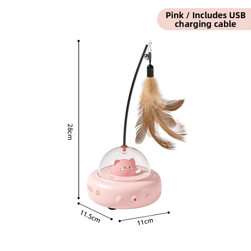 Interactive Cat Toy: Laser, Feather & Breathing Light