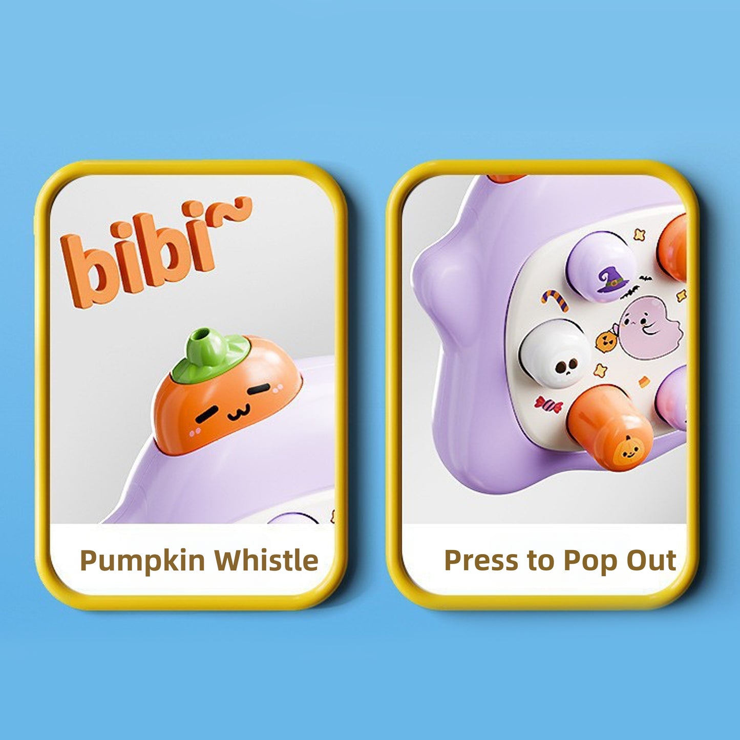 Cute Mini Handheld Whack-a-Mole Toy (Bubble Tea & Halloween)