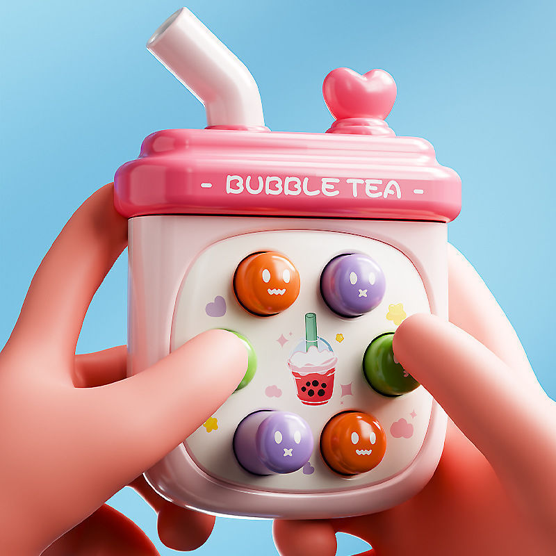 Cute Mini Handheld Whack-a-Mole Toy (Bubble Tea & Halloween)