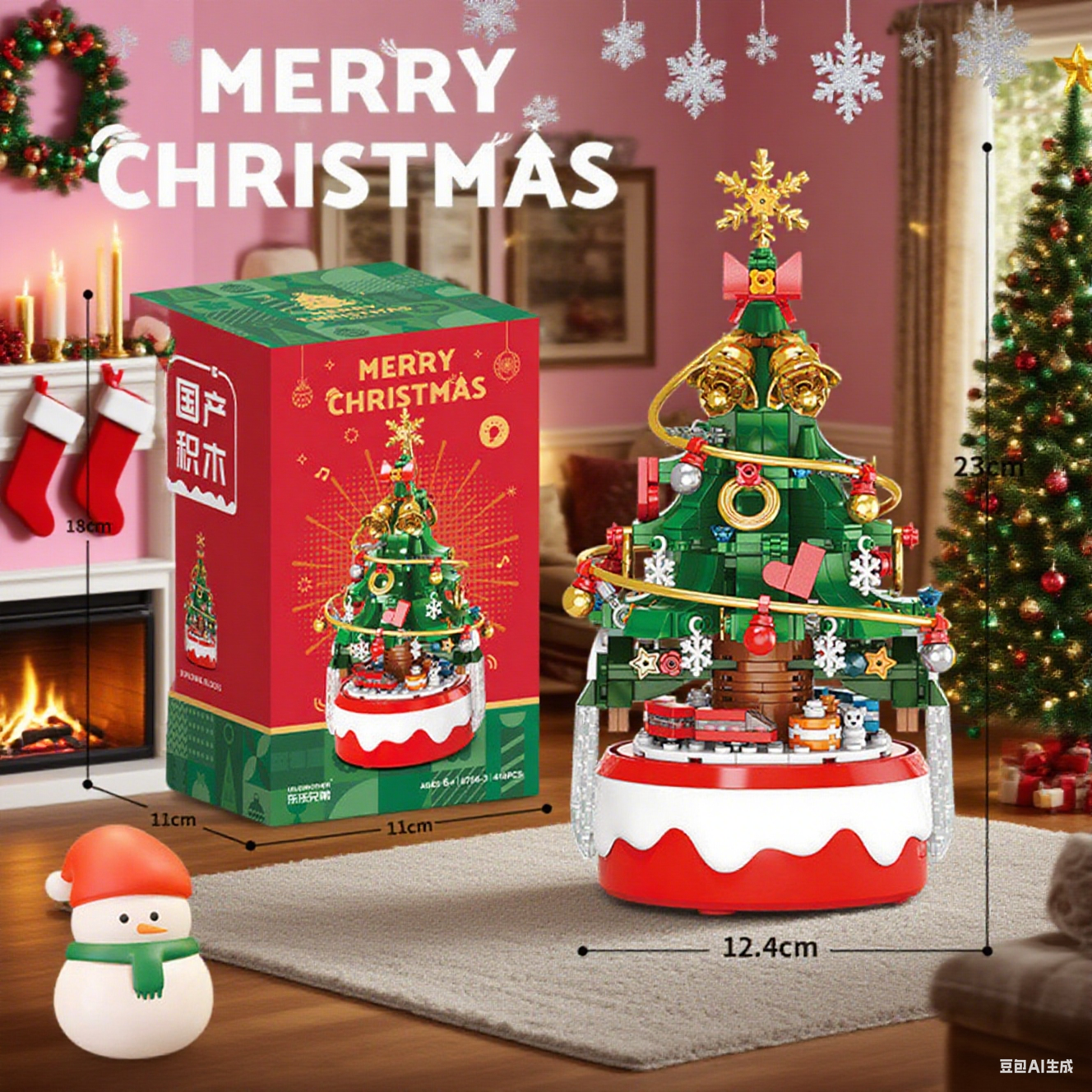 Christmas tree music box light version 418pcs