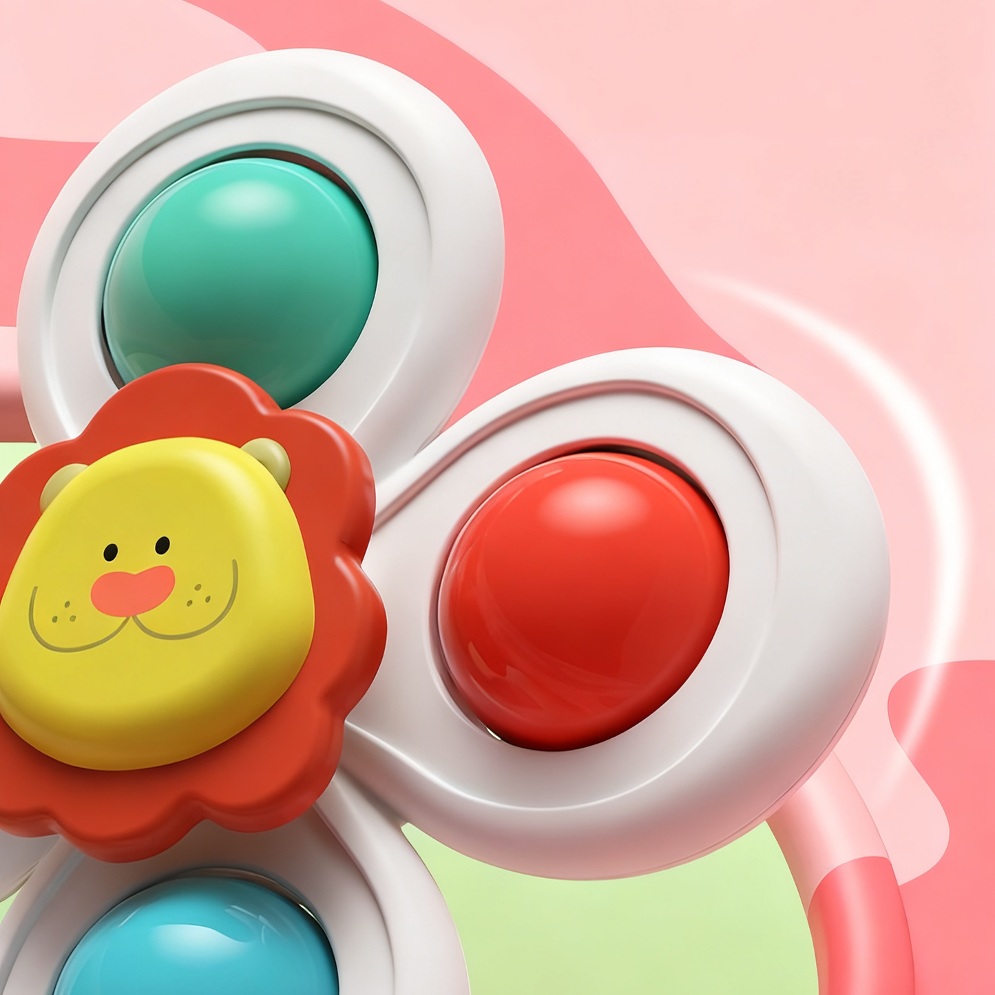 Baby Suction Spinner Toy (Cartoon Design)