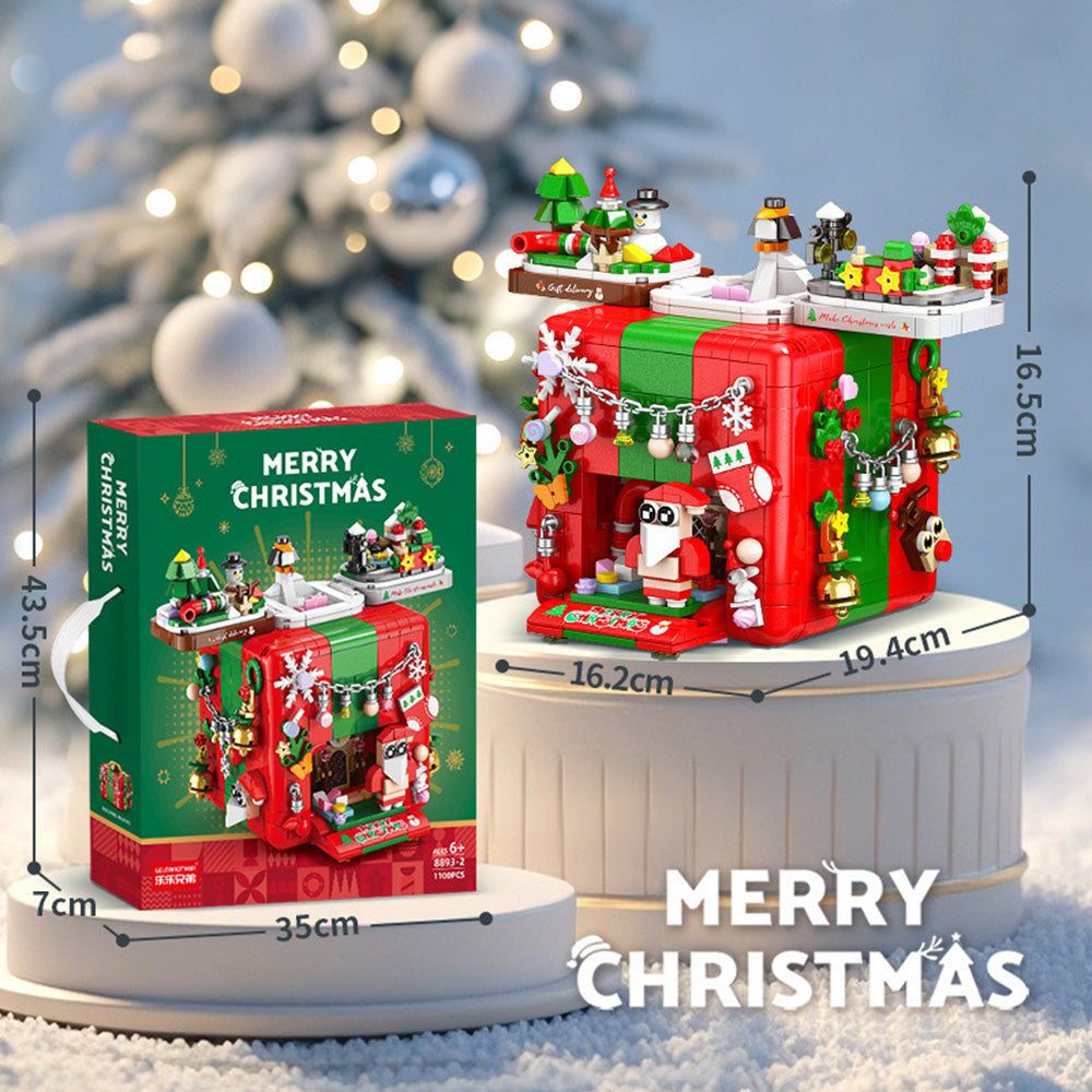 Christmas Surprise Building Block Box, Build a Happy Little World