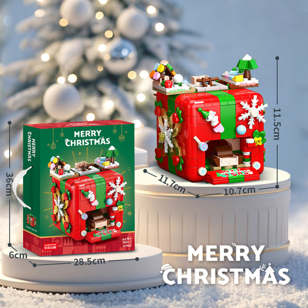Christmas Surprise Building Block Box, Build a Happy Little World