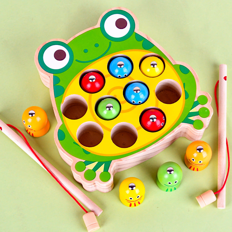 Wooden Magnetic Fishing Toy for