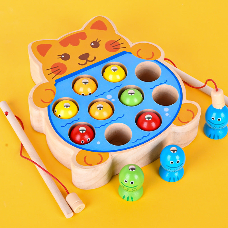Wooden Magnetic Fishing Toy for