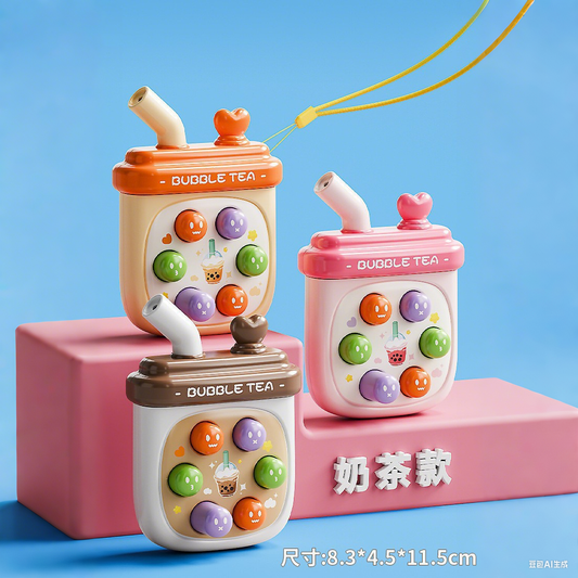 Cute Mini Handheld Whack-a-Mole Toy (Bubble Tea & Halloween)