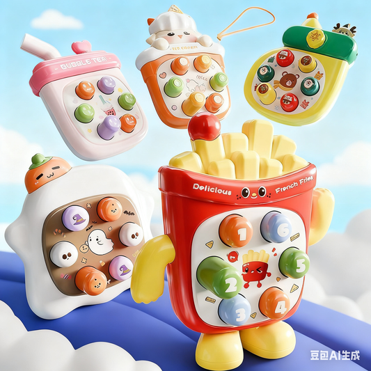 Mini Handheld Whack-a-Mole Toy (Food & Holiday Themes)